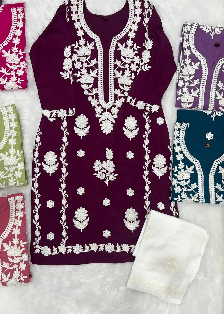 SS2016 Heavy Rayon Embroidery Kurti Plazzo Collection Wholesale 9 Beautiful SS2016 Heavy Rayon Embroidery Kurti Plazzo Collection Wholesale 2026