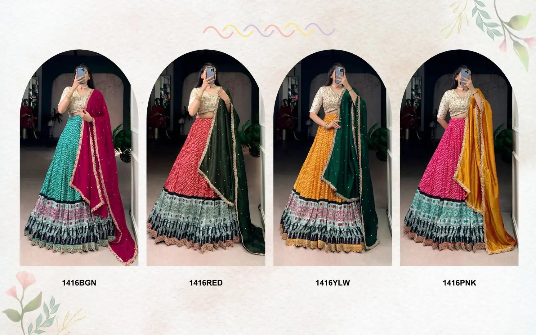 WMN 1416 Wholesale Lehenga Choli Manufacturers in Surat Wholesale 9 Beautiful WMN 1416 Wholesale Lehenga Choli Manufacturers in Surat Wholesale 2026