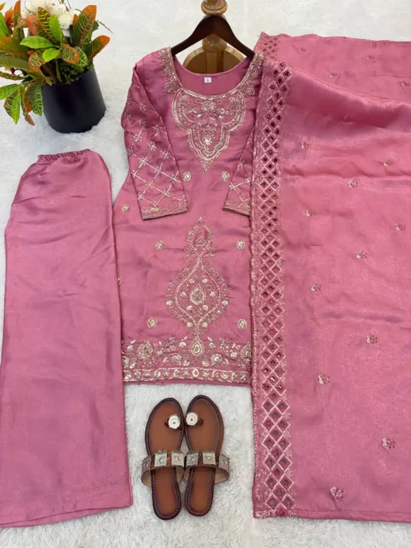 Buy Sabina 5335 Embroidery Beads Work Kurti Palazzo With Dupatta Wholesale 2026