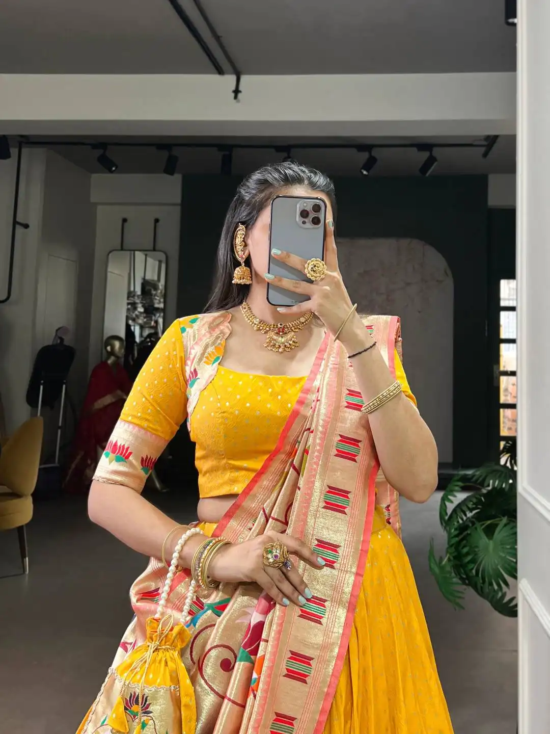 WMN 2031 Silk Paithani Lehenga Choli with Zari Weaving And Lace Border Wholesale Surat Wholesale 6 Buy WMN 2031 Silk Paithani Lehenga Choli with Zari Weaving And Lace Border Wholesale Surat Wholesale 2026