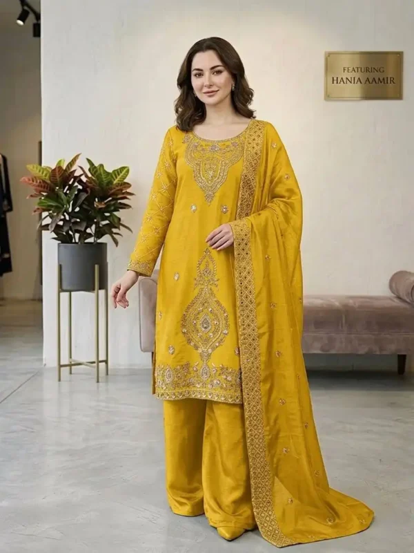 Buy Sabina 5335 Embroidery Beads Work Kurti Palazzo With Dupatta Wholesale 2026