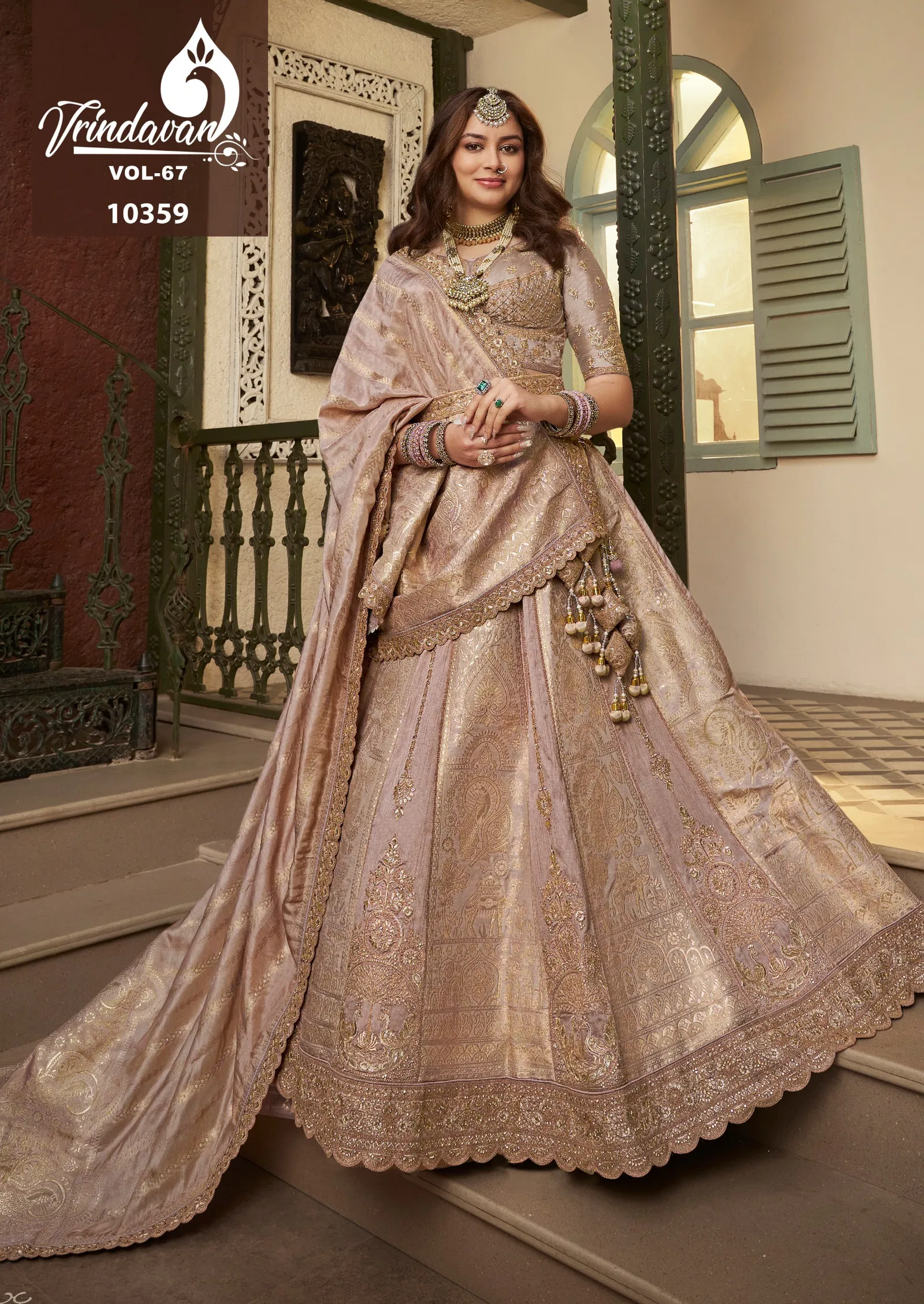 Royal Vrindavan Vol 67 Banarasi Silk With Embroidery Lehenga Choli Collection Wholesale 3 Royal Vrindavan Vol 67 Banarasi Silk With Embroidery Lehenga Choli Collection Wholesale