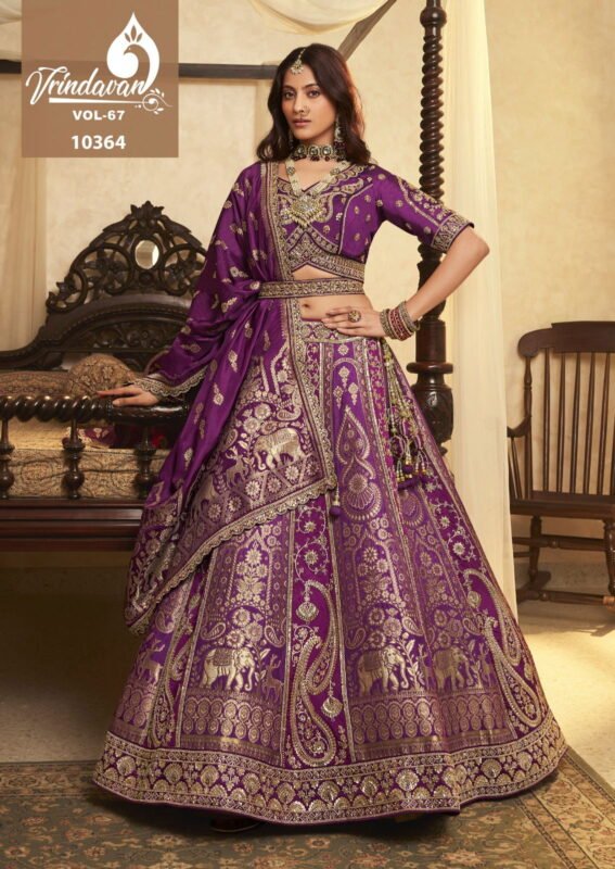 Beautiful Royal Vrindavan Vol 67 Banarasi Silk With Embroidery Lehenga Choli Collection Wholesale 2026