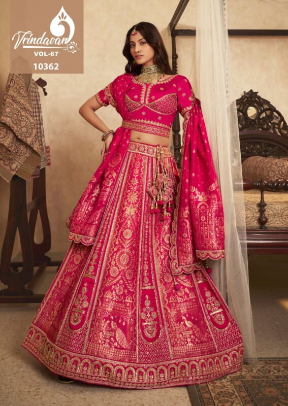 Beautiful Royal Vrindavan Vol 67 Banarasi Silk With Embroidery Lehenga Choli Collection Wholesale 2026