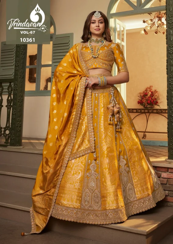 Beautiful Royal Vrindavan Vol 67 Banarasi Silk With Embroidery Lehenga Choli Collection Wholesale 2026