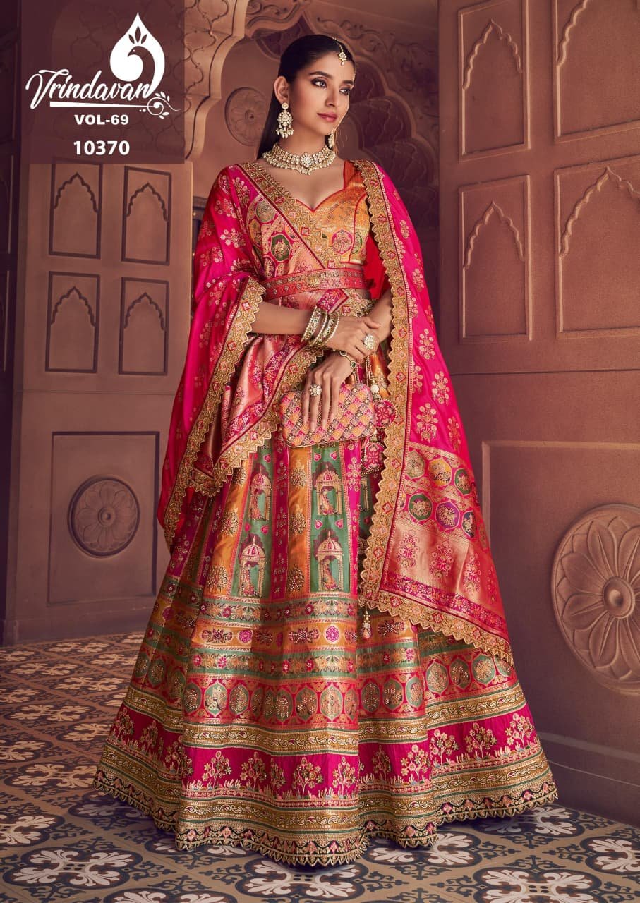 Royal Vrindavan Vol 69 Banarasi Silk Embroidery Work Lehenga Choli Collection Wholesale 7 Buy Royal Vrindavan Vol 69 Banarasi Silk Embroidery Work Lehenga Choli Collection Wholesale 2026