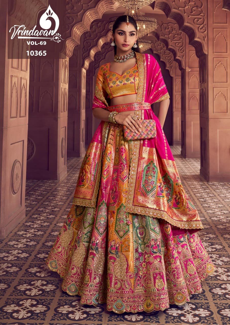 Royal Vrindavan Vol 69 Banarasi Silk Embroidery Work Lehenga Choli Collection Wholesale 6 Buy Royal Vrindavan Vol 69 Banarasi Silk Embroidery Work Lehenga Choli Collection Wholesale 2026