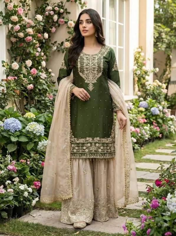 Stylish Sabina 1694A Silk Embroidery Wedding Readymade Dress Wholesale 2026