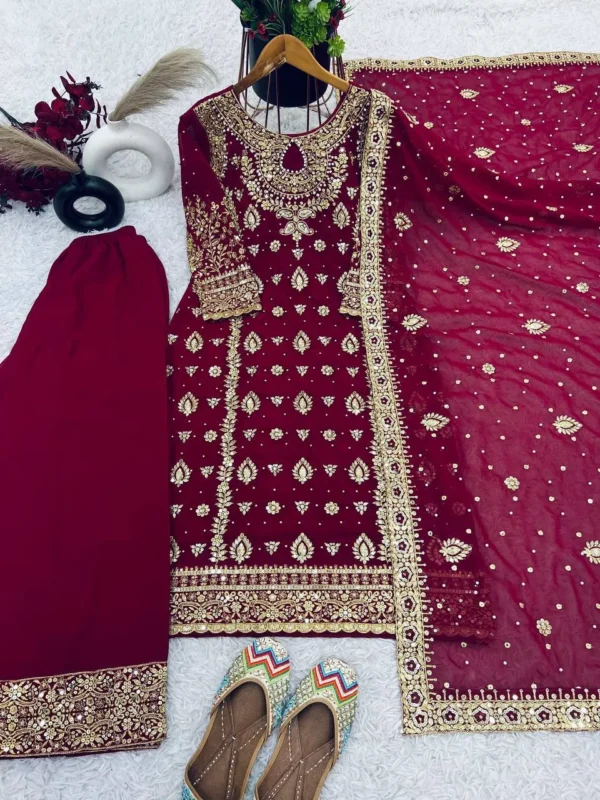 Buy Sabina 5214 Faux Georgette Christmas Readymade Dress Wholesale 2026