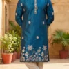 Shyam Vol 53 Malai Silk Embroidery Kurta Pajama Men’s Wear