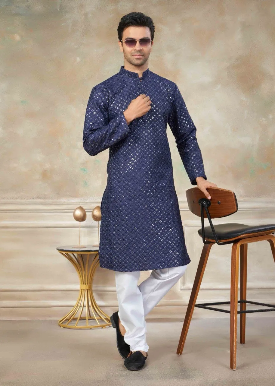 Shyam Vol 58 Silk Digital Printed Kurta Pajama Men’s Wear