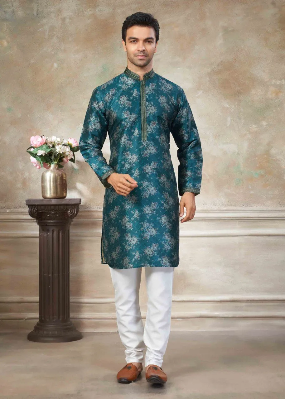 Shyam Vol 59 Silk Digital Printed Kurta Pajama Men’s Wear