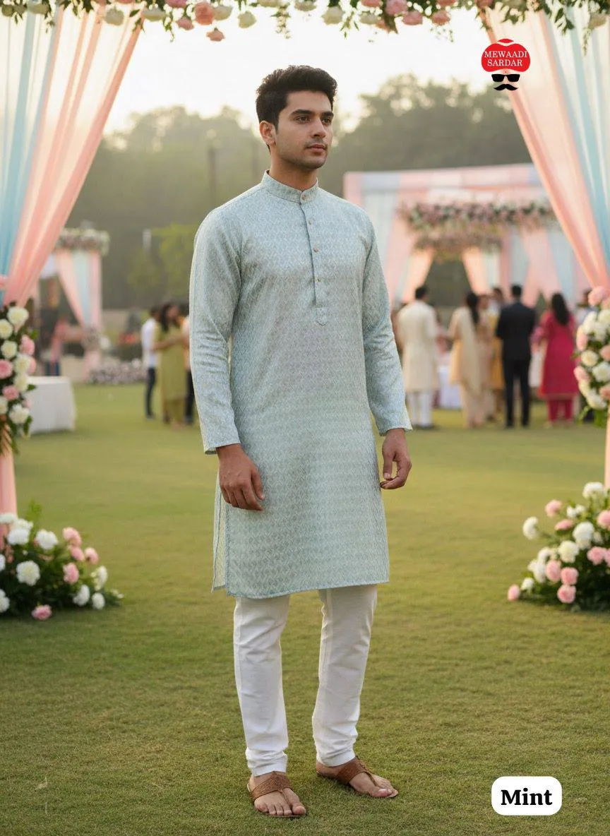 SS2016 Silk Designer Kurta Pajama Men’s Wear