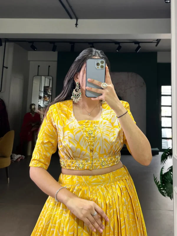 Launching WMN 1127 Tasar Silk Printed Haldi Occasion Lehenga Choli Wholesale 2026 2 Launching WMN 1127 Tasar Silk Printed Haldi Occasion Lehenga Choli Wholesale 2026