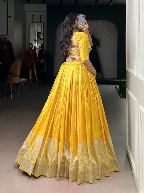 Launching WMN 1127 Tasar Silk Printed Haldi Occasion Lehenga Choli Wholesale 2026 3 Launching WMN 1127 Tasar Silk Printed Haldi Occasion Lehenga Choli Wholesale 2026