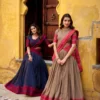 WMN 1901 Pure Chanderi Thread Work Lehenga Choli