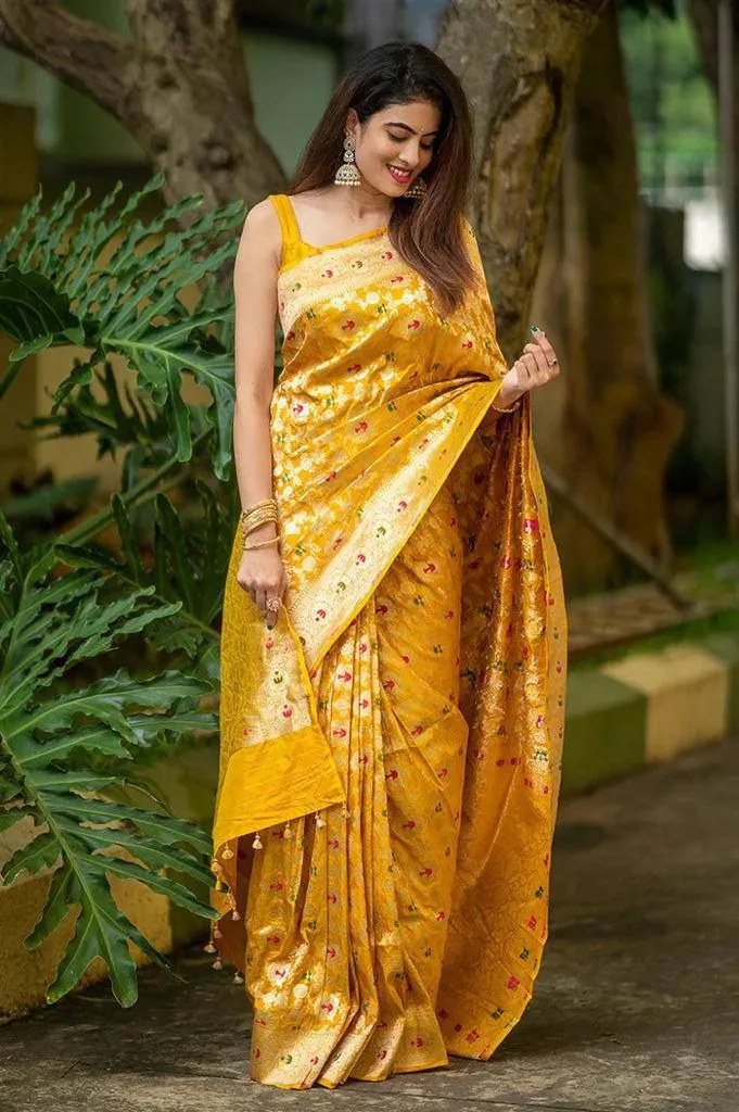Rani 6080 Lichi Silk Cloth Festival Saree Wholesale