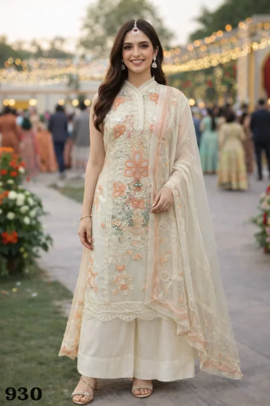 Latest Mrudangi Aafreen Chiffon Embroidered Sequence Worked Top Bottom Dupatta Collection Wholesale 2026