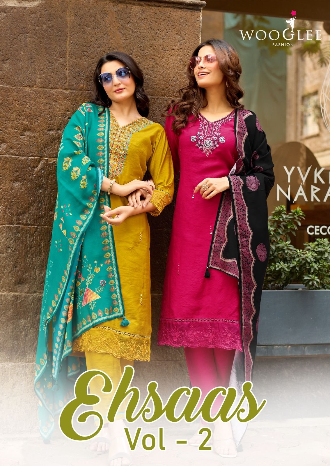 Wooglee Ehsaas Vol 2 Viscose Thread Worked Kurti With Bottom Dupatta Wholesale 3 Wooglee Ehsaas Vol 2 Viscose Thread Worked Kurti With Bottom Dupatta Wholesale
