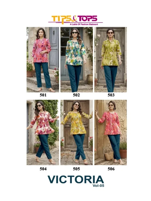 Buy Tips And Tops Victoria Vol 5 Cotton Printed Fancy Short Top Collection Wholesale 2026 8 Buy Tips And Tops Victoria Vol 5 Cotton Printed Fancy Short Top Collection Wholesale 2026
