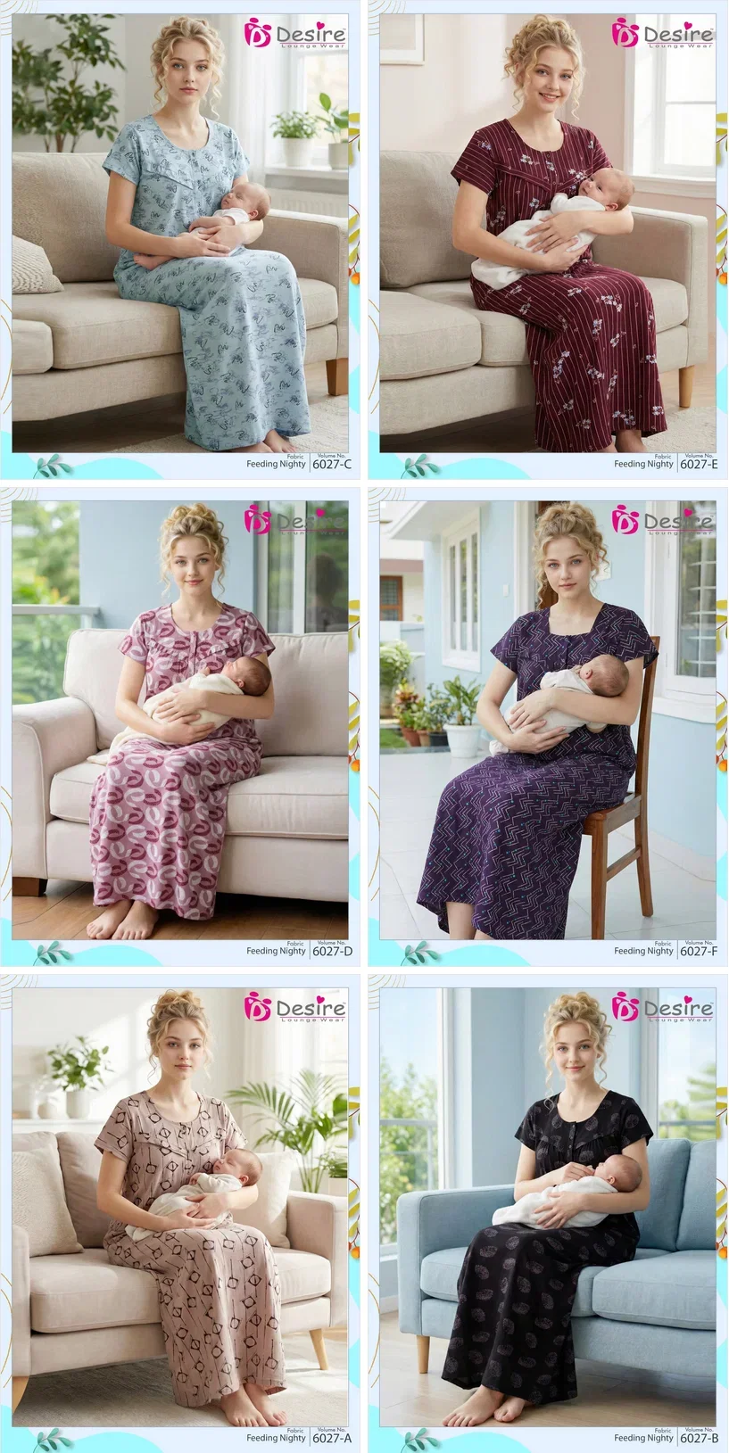 Desire Feeding Nighty Vol 6027 Cotton Printed Daily Wear Nighty Collection Wholesale 9 Launching Desire Feeding Nighty Vol 6027 Cotton Printed Daily Wear Nighty Collection Wholesale 2026