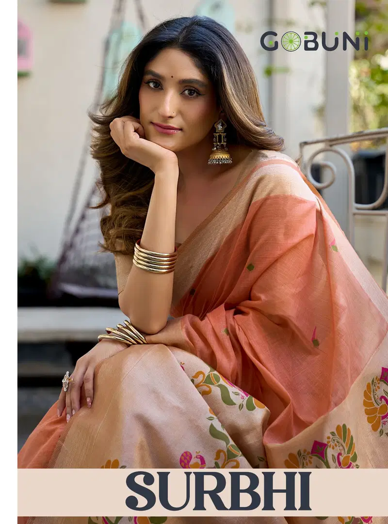 Gobuni Surbhi Cotton Jacquard Festival Wear Saree Collection Wholesale