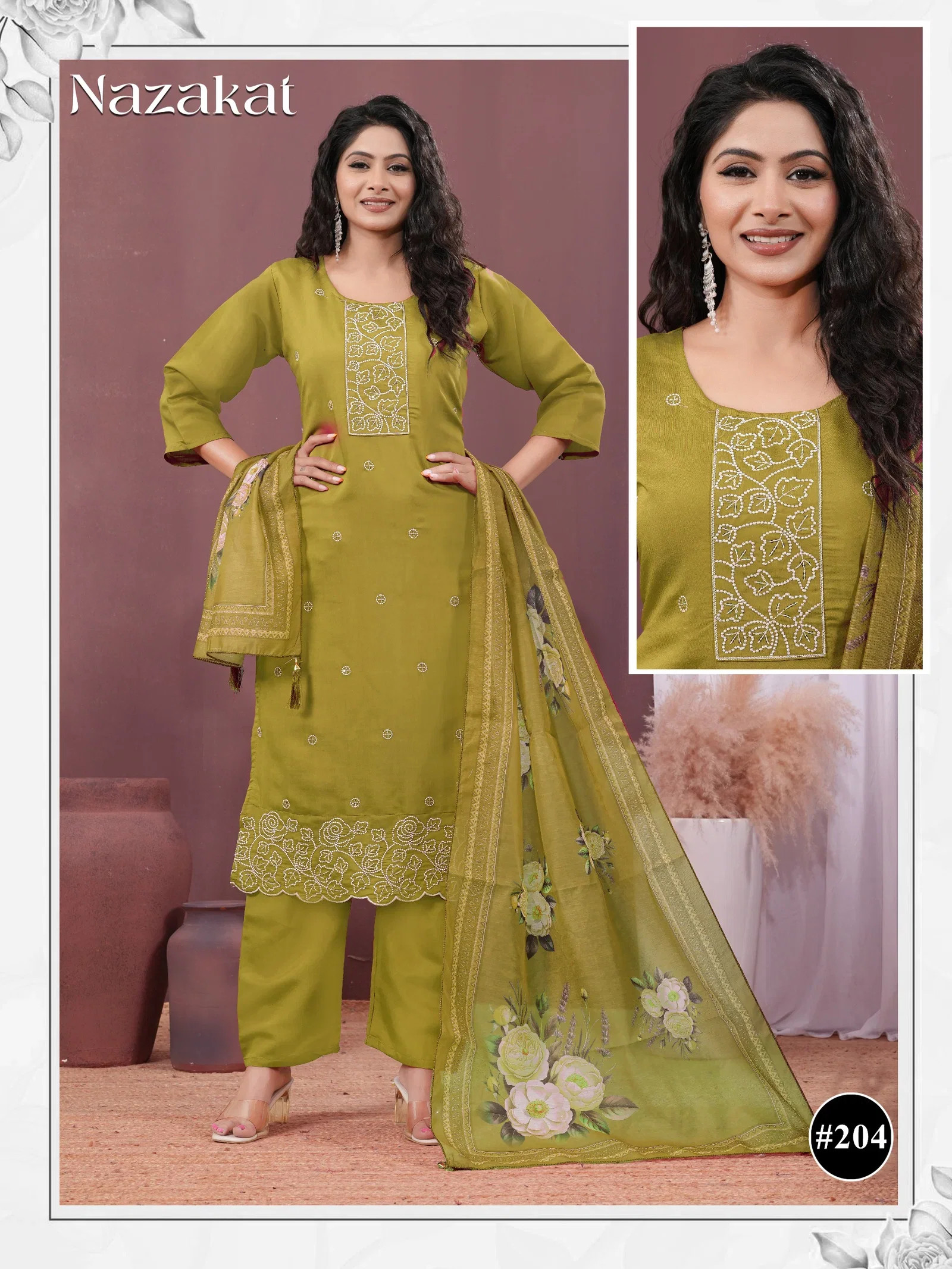 Nazakat Vol 2 Roman Silk Embroidery Worked Kurti With Bottom Dupatta Wholesale 9 Beautiful Nazakat Vol 2 Roman Silk Embroidery Worked Kurti With Bottom Dupatta Wholesale 2026