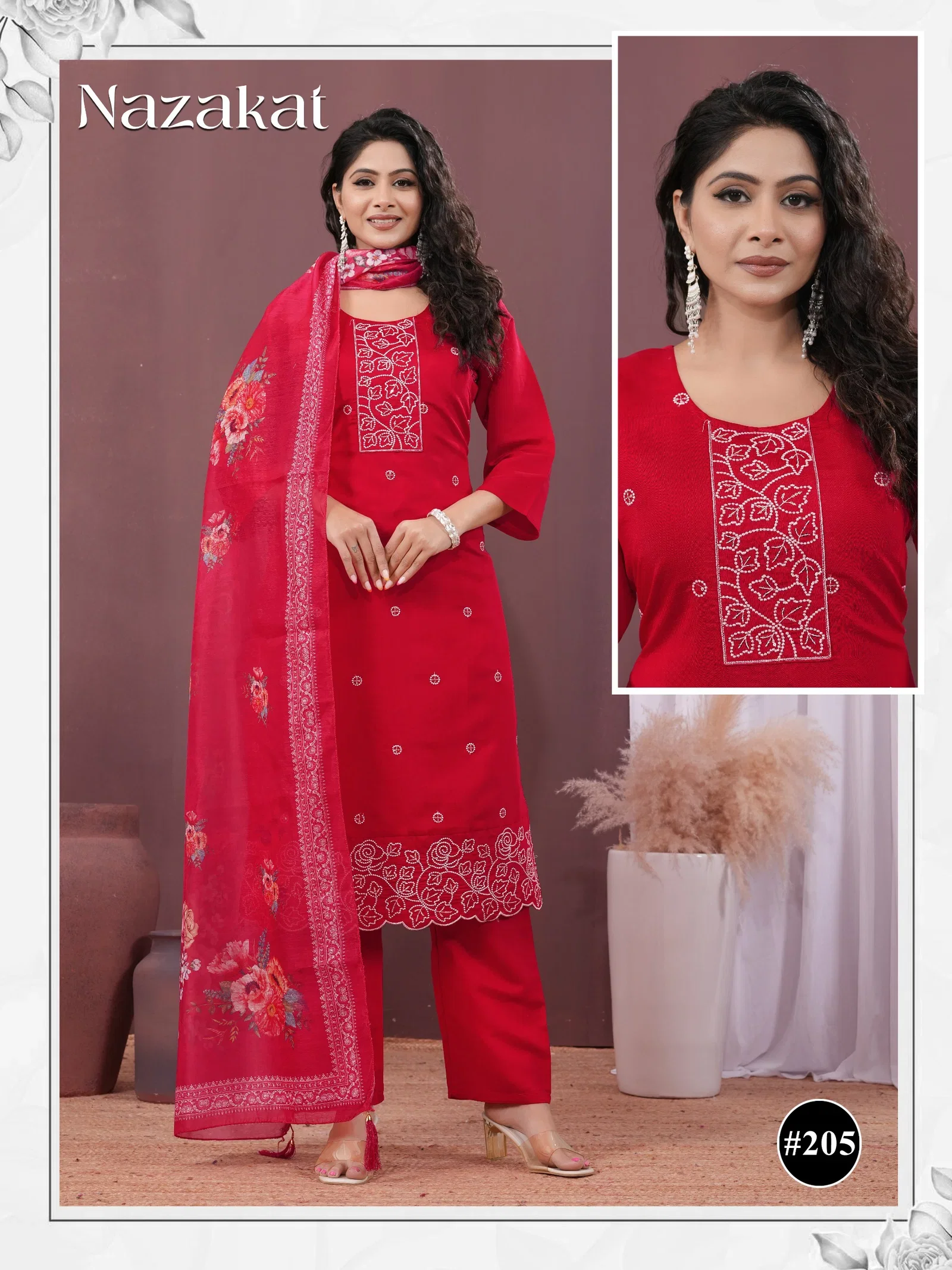 Nazakat Vol 2 Roman Silk Embroidery Worked Kurti With Bottom Dupatta Wholesale 10 Beautiful Nazakat Vol 2 Roman Silk Embroidery Worked Kurti With Bottom Dupatta Wholesale 2026