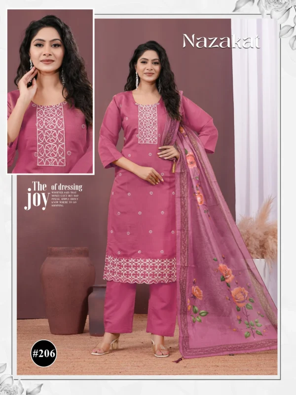 Beautiful Nazakat Vol 2 Roman Silk Embroidery Worked Kurti With Bottom Dupatta Wholesale 2026 9 Beautiful Nazakat Vol 2 Roman Silk Embroidery Worked Kurti With Bottom Dupatta Wholesale 2026