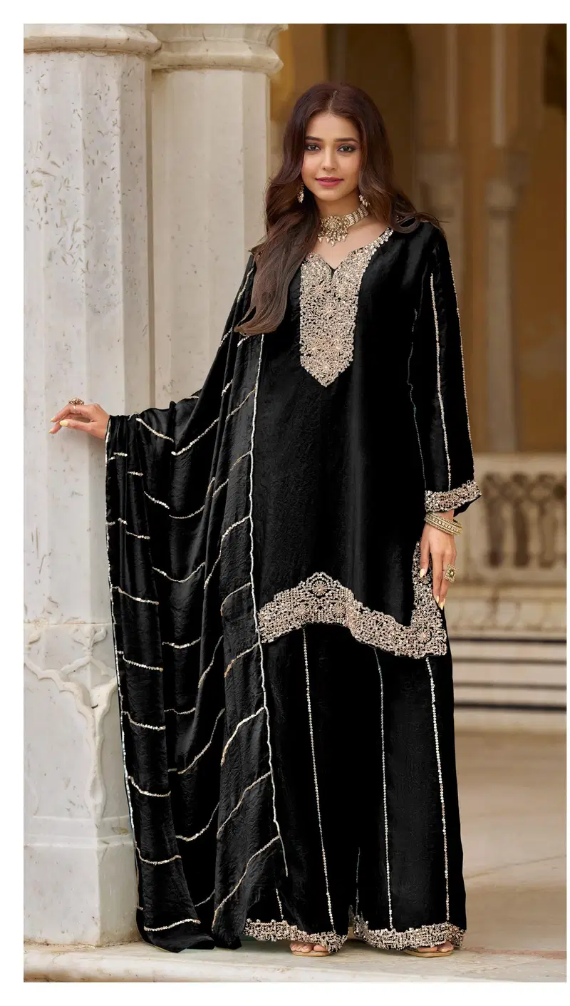 Deepsy D 3329 Readymade Fandy Satin With Heavy Beats Worked Salwar Kameez Wholesale
