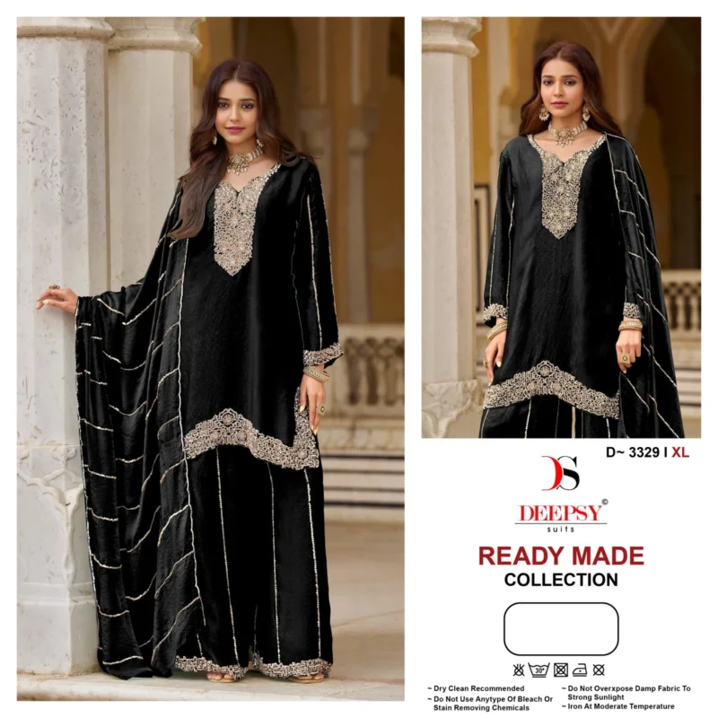 Stylish Deepsy D 3329 Readymade Fandy Satin With Heavy Beats Worked Salwar Kameez Wholesale 2026 2 Stylish Deepsy D 3329 Readymade Fandy Satin With Heavy Beats Worked Salwar Kameez Wholesale 2026