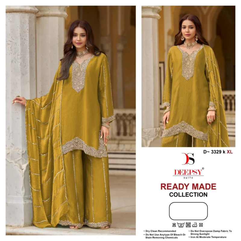 Stylish Deepsy D 3329 Readymade Fandy Satin With Heavy Beats Worked Salwar Kameez Wholesale 2026 4 Stylish Deepsy D 3329 Readymade Fandy Satin With Heavy Beats Worked Salwar Kameez Wholesale 2026