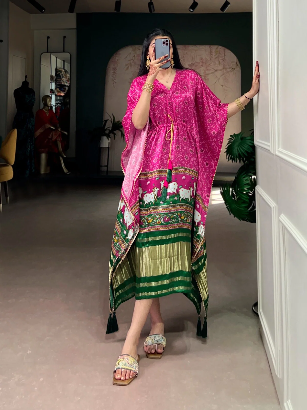 Lekha YF 3002 Gaji Silk Digital Printed Kaftan Collection Wholesale