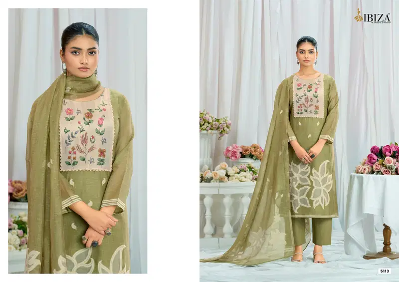 Ibiza Chilman Linen Cotton Jacquard Worked Salwar Kameez Collection Wholesale 5 Ibiza Chilman Linen Cotton Jacquard Worked Salwar Kameez Collection Wholesale