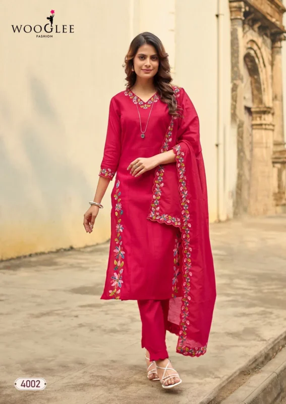 Launching Wooglee Rudrika Viscose Weaving Thread Worked Kurti With Bottom Dupatta Wholesale 2026 4 Launching Wooglee Rudrika Viscose Weaving Thread Worked Kurti With Bottom Dupatta Wholesale 2026