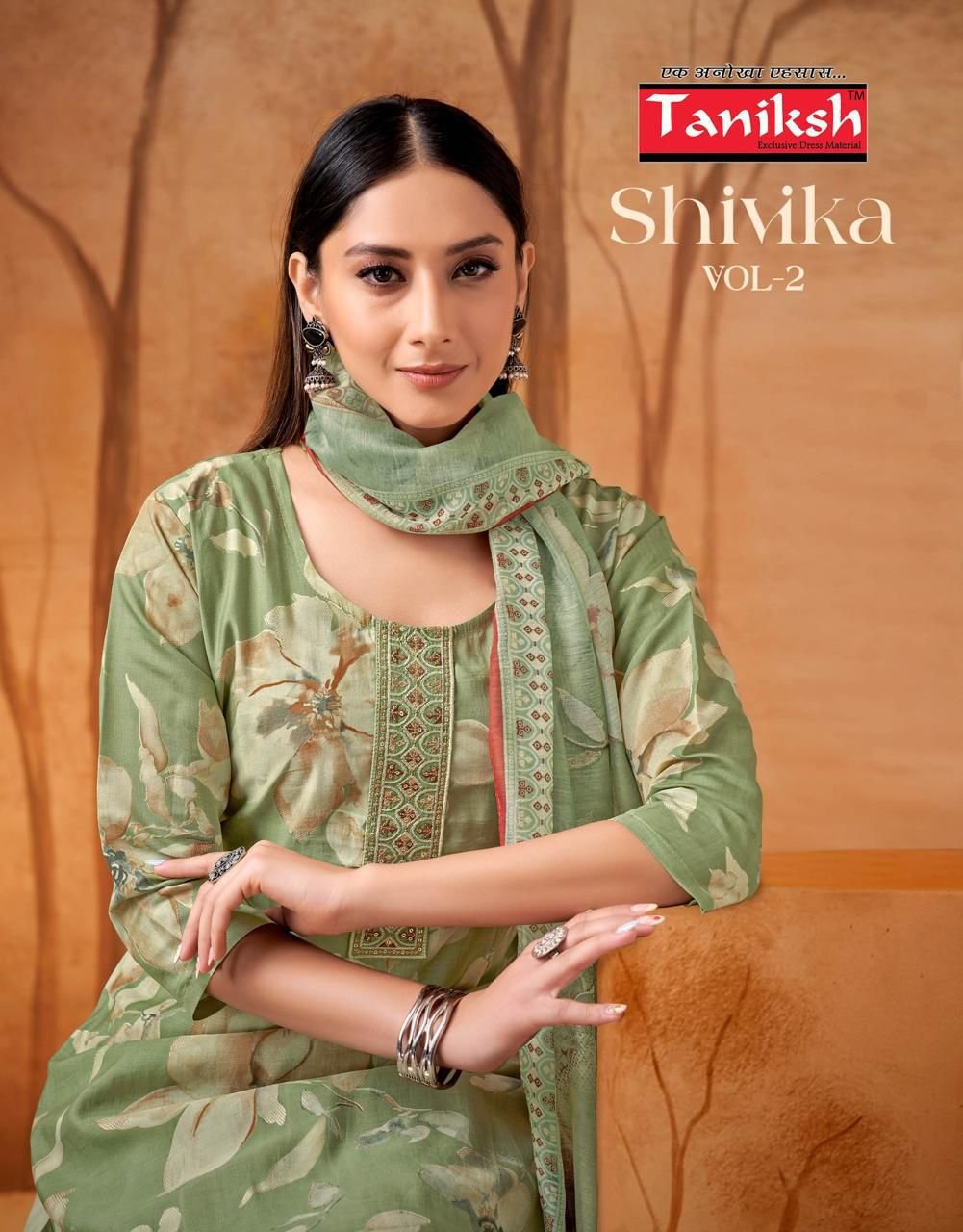 Taniksh Shivika Vol 2 Muslin Print With Embroidery Work Top With Bottom And Dupatta Wholesale