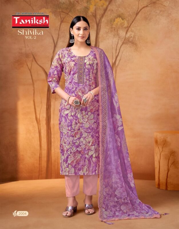Beautiful Taniksh Shivika Vol 2 Muslin Print With Embroidery Work Top With Bottom And Dupatta Wholesale 2026 3 Beautiful Taniksh Shivika Vol 2 Muslin Print With Embroidery Work Top With Bottom And Dupatta Wholesale 2026