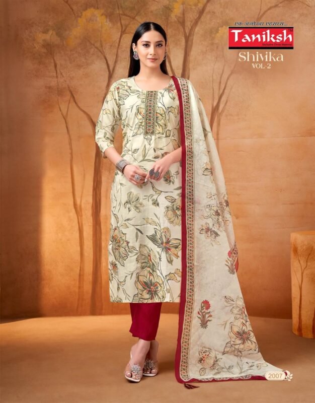 Beautiful Taniksh Shivika Vol 2 Muslin Print With Embroidery Work Top With Bottom And Dupatta Wholesale 2026 9 Beautiful Taniksh Shivika Vol 2 Muslin Print With Embroidery Work Top With Bottom And Dupatta Wholesale 2026