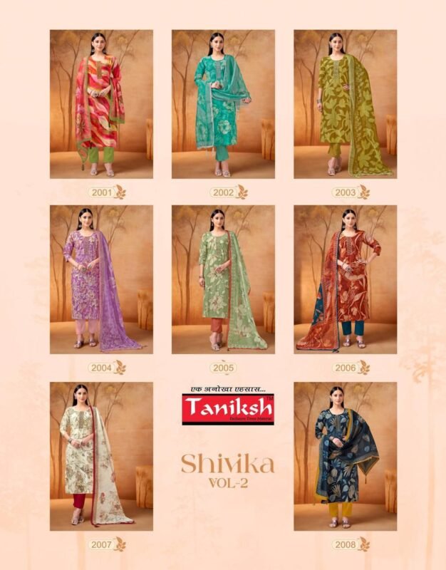Beautiful Taniksh Shivika Vol 2 Muslin Print With Embroidery Work Top With Bottom And Dupatta Wholesale 2026 10 Beautiful Taniksh Shivika Vol 2 Muslin Print With Embroidery Work Top With Bottom And Dupatta Wholesale 2026