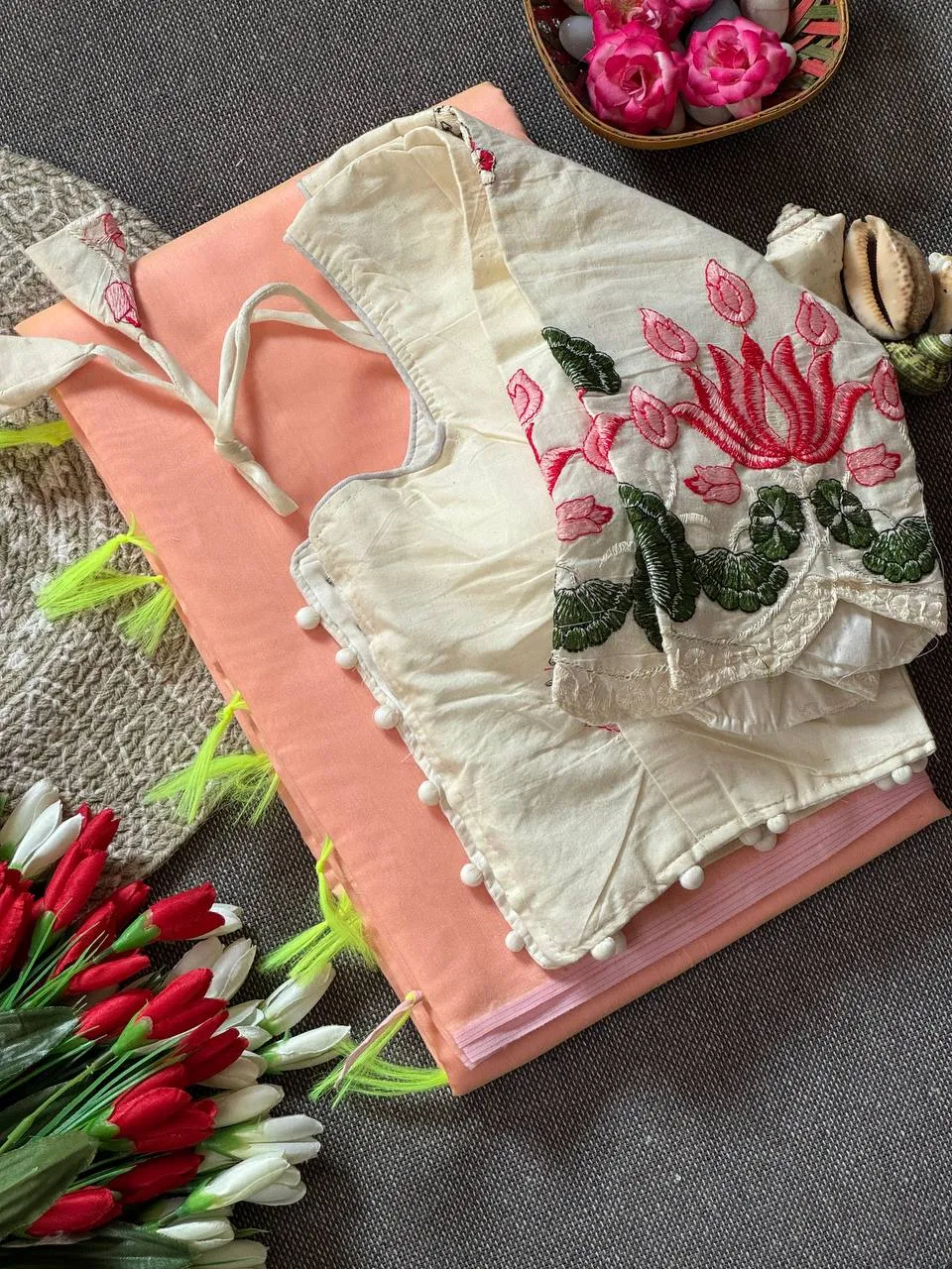 WMS Loom Chanderi Tussles Saree Wholesale