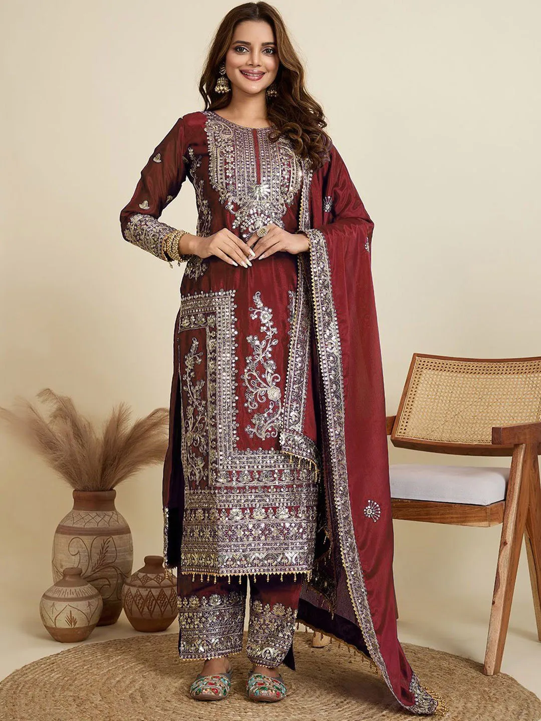 FFD Jalpari Designer Embroidery Readymade Dress Wholesale