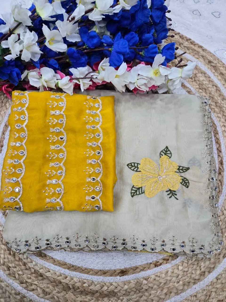 RC1 Avni Rangoli Silk Mirror Work Hand Work Saree Wholesale