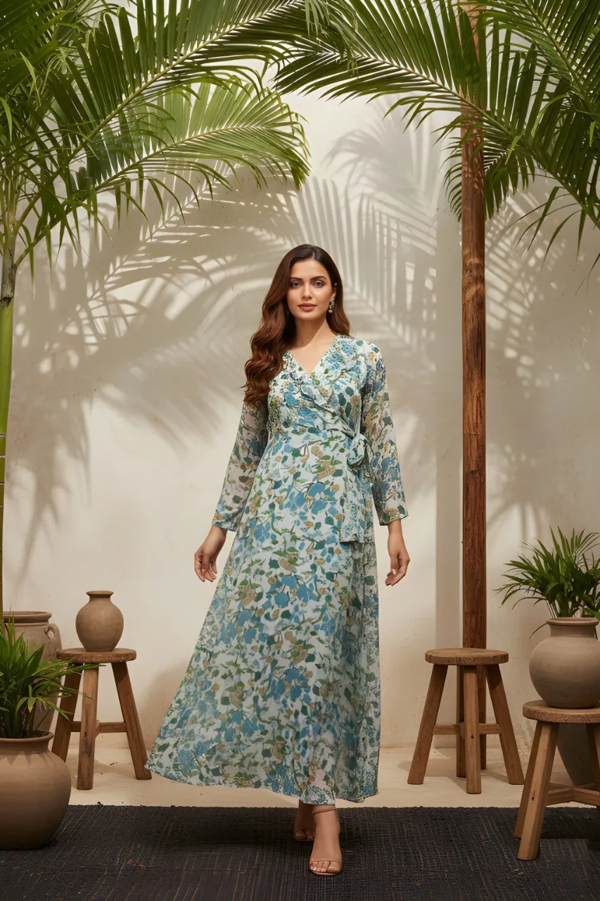 Shiv Vol 325 Georgette sky Blue Dress kurti Wholesale