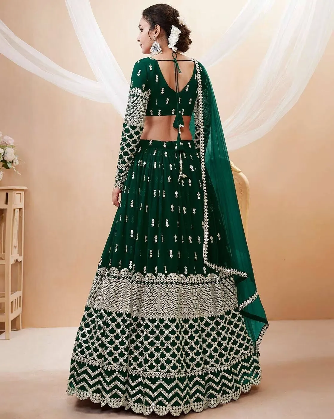 FFD Georgette Green Wedding Lehenga Choli Wholesale 4 Latest FFD Georgette Green Wedding Lehenga Choli Wholesale 2026