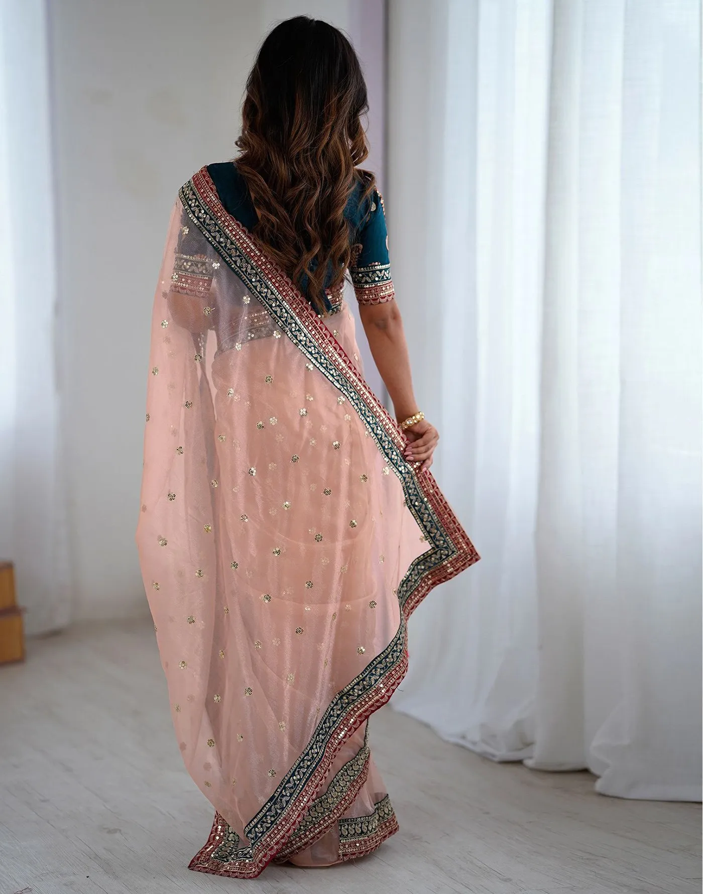 FFD Isha Net Emboidery Party Wear Saree Wholesale 4 Beautiful FFD Isha Net Emboidery Party Wear Saree Wholesale 2026