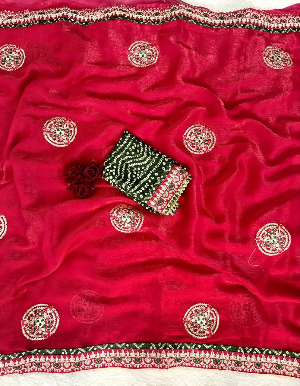 RC1 Chiffon Rayon Bandhani Festival Saree Wholesale 4 Latest RC1 Chiffon Rayon Bandhani Festival Saree Wholesale 2026