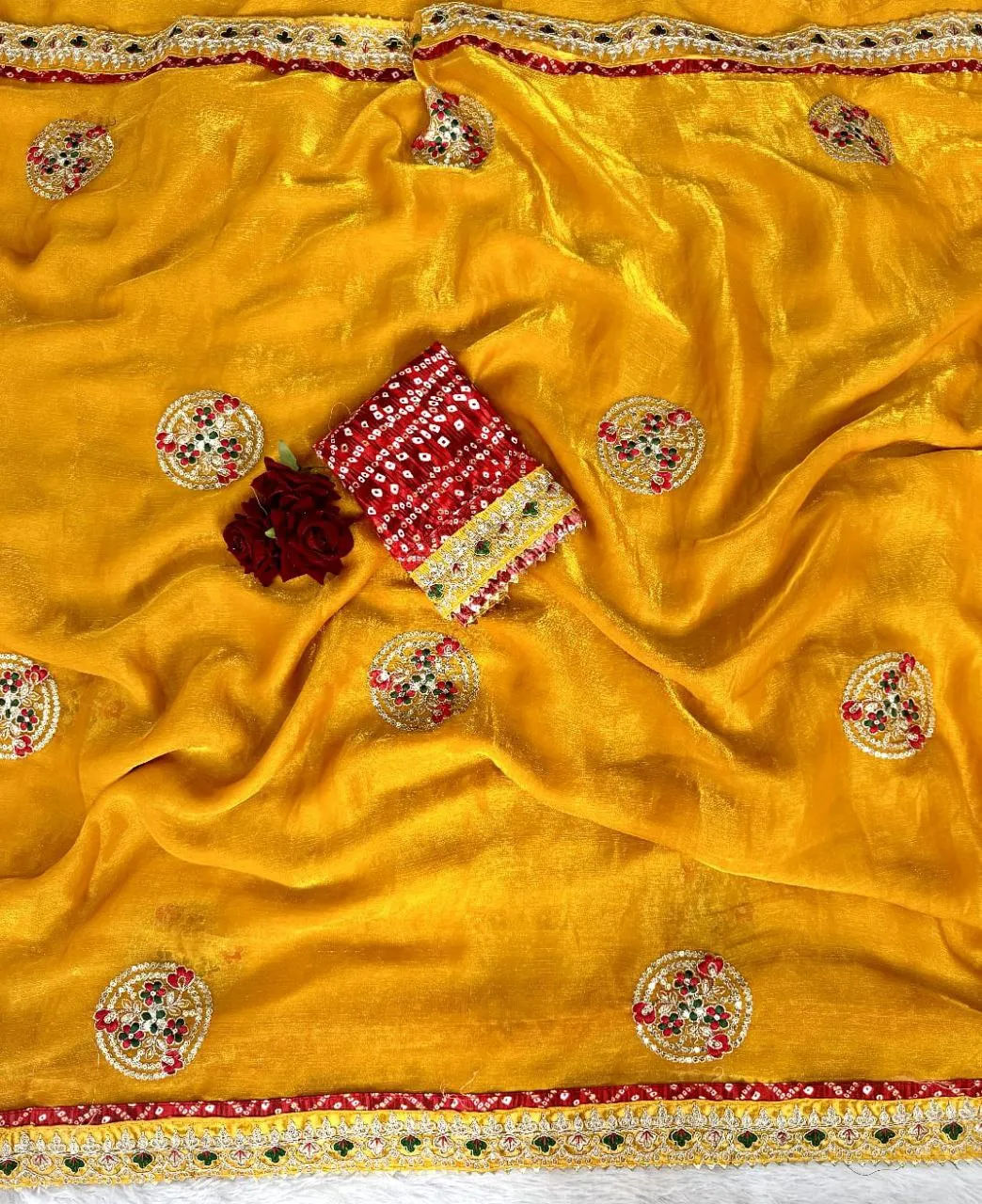 RC1 Chiffon Rayon Bandhani Festival Saree Wholesale 5 Latest RC1 Chiffon Rayon Bandhani Festival Saree Wholesale 2026