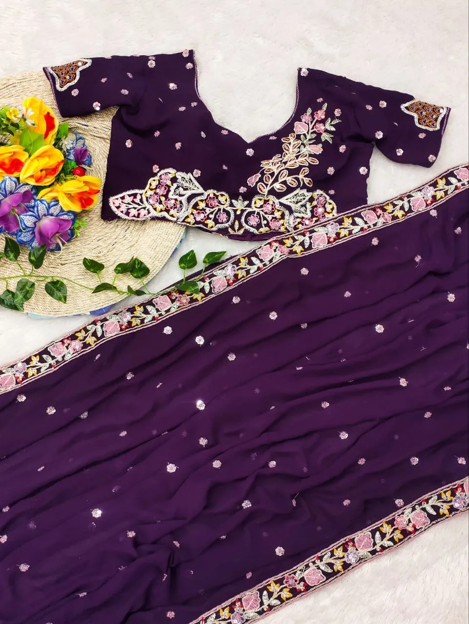 RC1 Blooming Trending Embroidery Designer Saree Wholesale 6 RC1 Blooming Trending Embroidery Designer Saree Wholesale