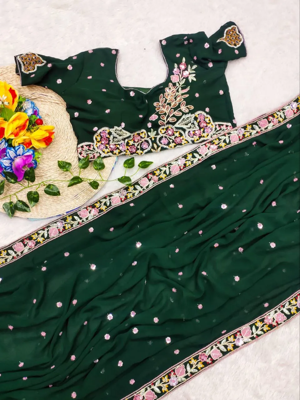 RC1 Blooming Trending Embroidery Designer Saree Wholesale 7 RC1 Blooming Trending Embroidery Designer Saree Wholesale