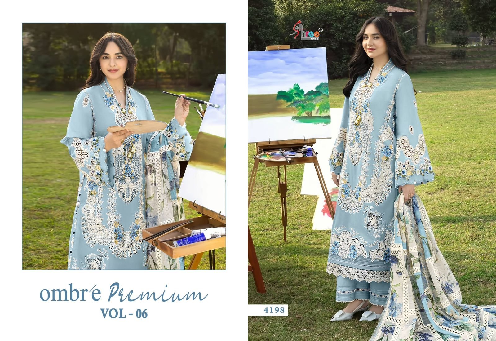 Shree Ombre 4195 To 4200 Cotton Dupatta Cotton Pakistani Suit Wholesale 8 Shree Ombre 4195 To 4200 Cotton Dupatta Cotton Pakistani Suit Wholesale